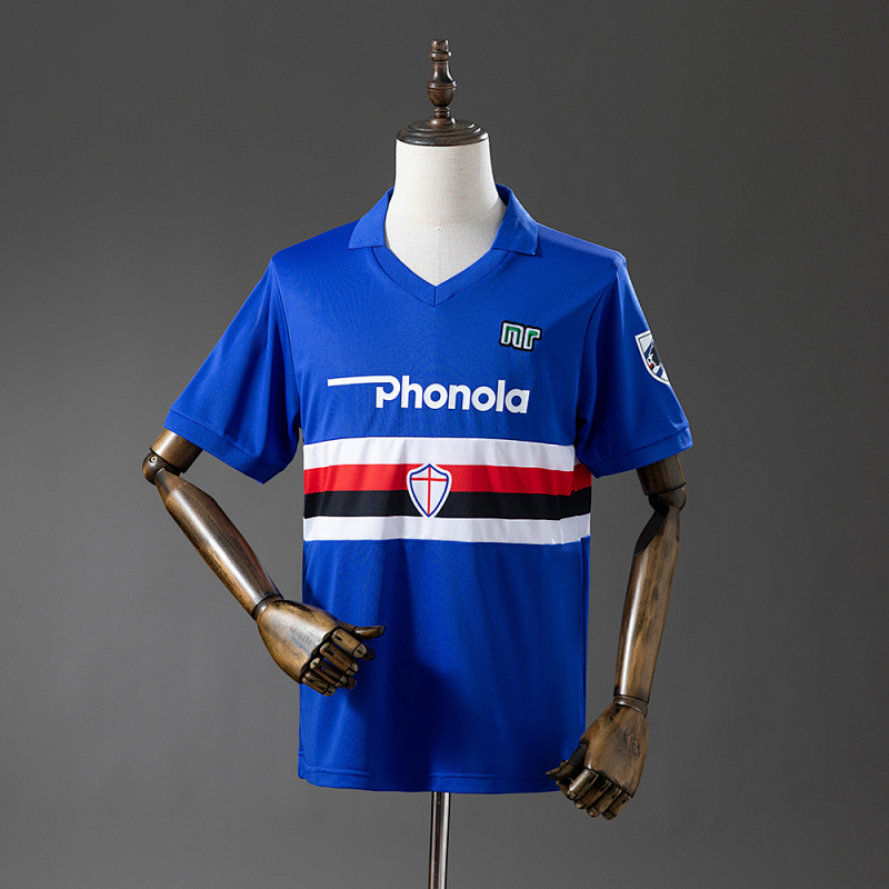 Camiseta retro de local de la Sampdoria 84-88, tallas S-XXL